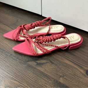 ALTA Women’s Pointed Toe Tie Up Sandals Pink/Orange NWOT (Size 40)